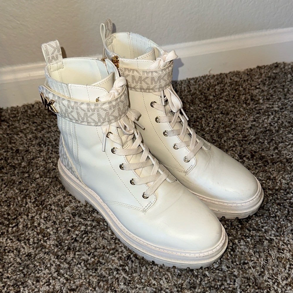 Cream color Michael Kors boots